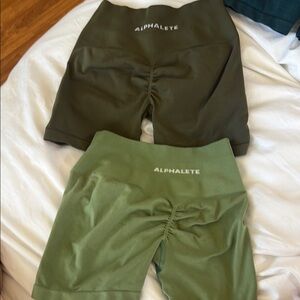 Alphalete amplify  Green Shorts Set